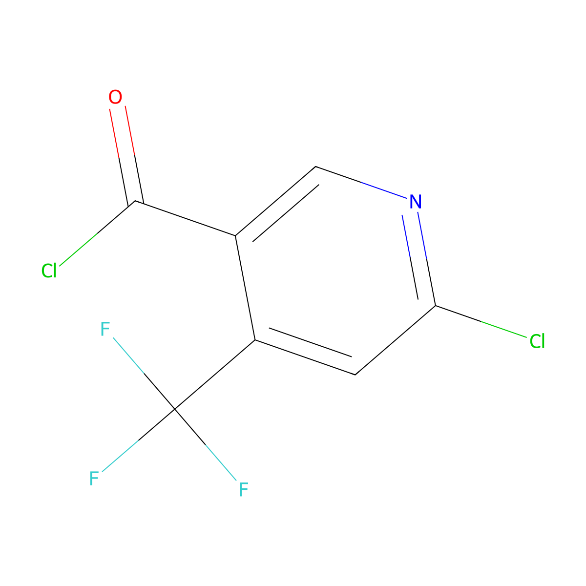 4-Trifluoromethyl-6-chloronicotinoyl chloride molecular structure, CAS 342371-47-5