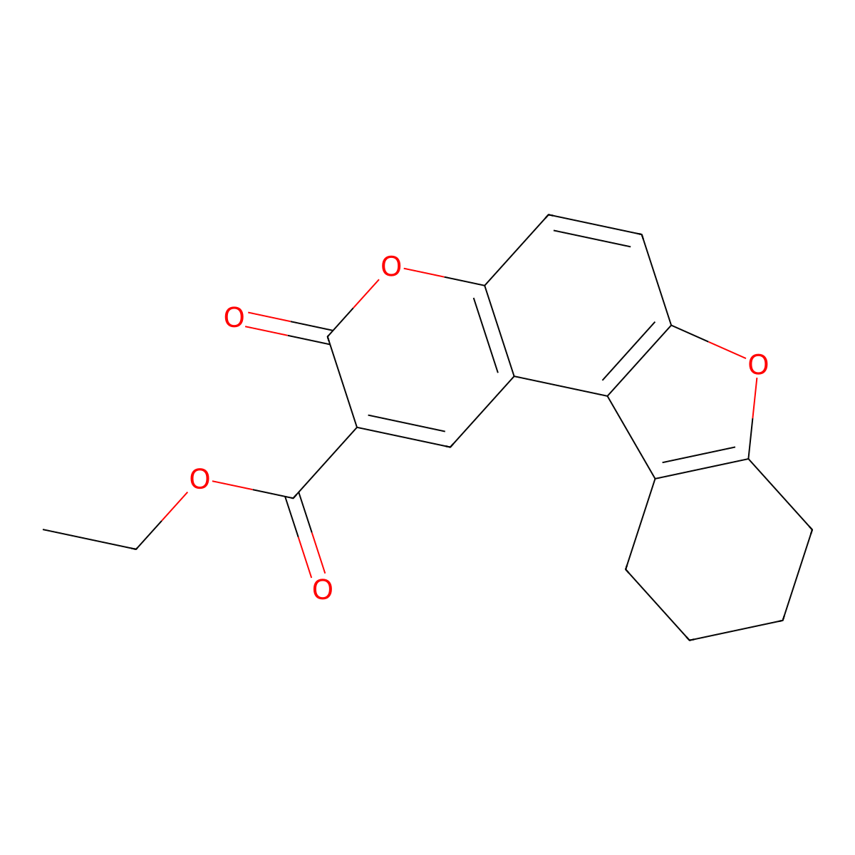 Ethyl 3-oxo-8,9,10,11-tetrahydro-[1]benzofuro[3,2-f]chromene-2-carboxylate molecular structure, CAS 342378-84-1