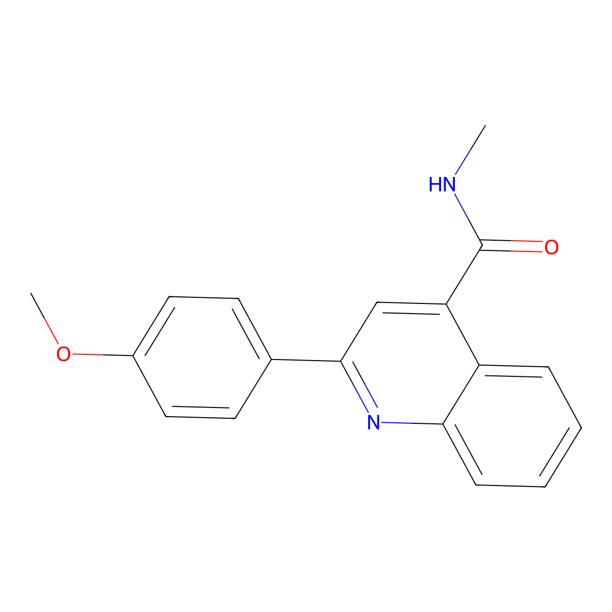 2-(4-methoxyphenyl)-N-methylquinoline-4-carboxamide molecular structure, CAS 342382-55-2