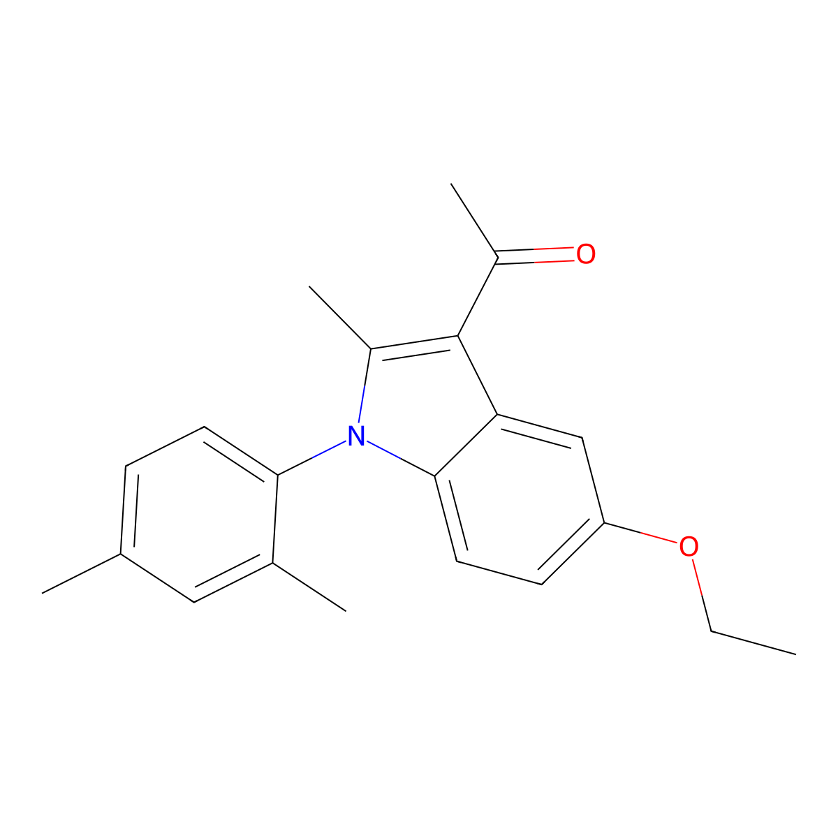 1-[1-(2,4-Dimethylphenyl)-5-ethoxy-2-methylindol-3-yl]ethanone molecular structure, CAS 342383-31-7