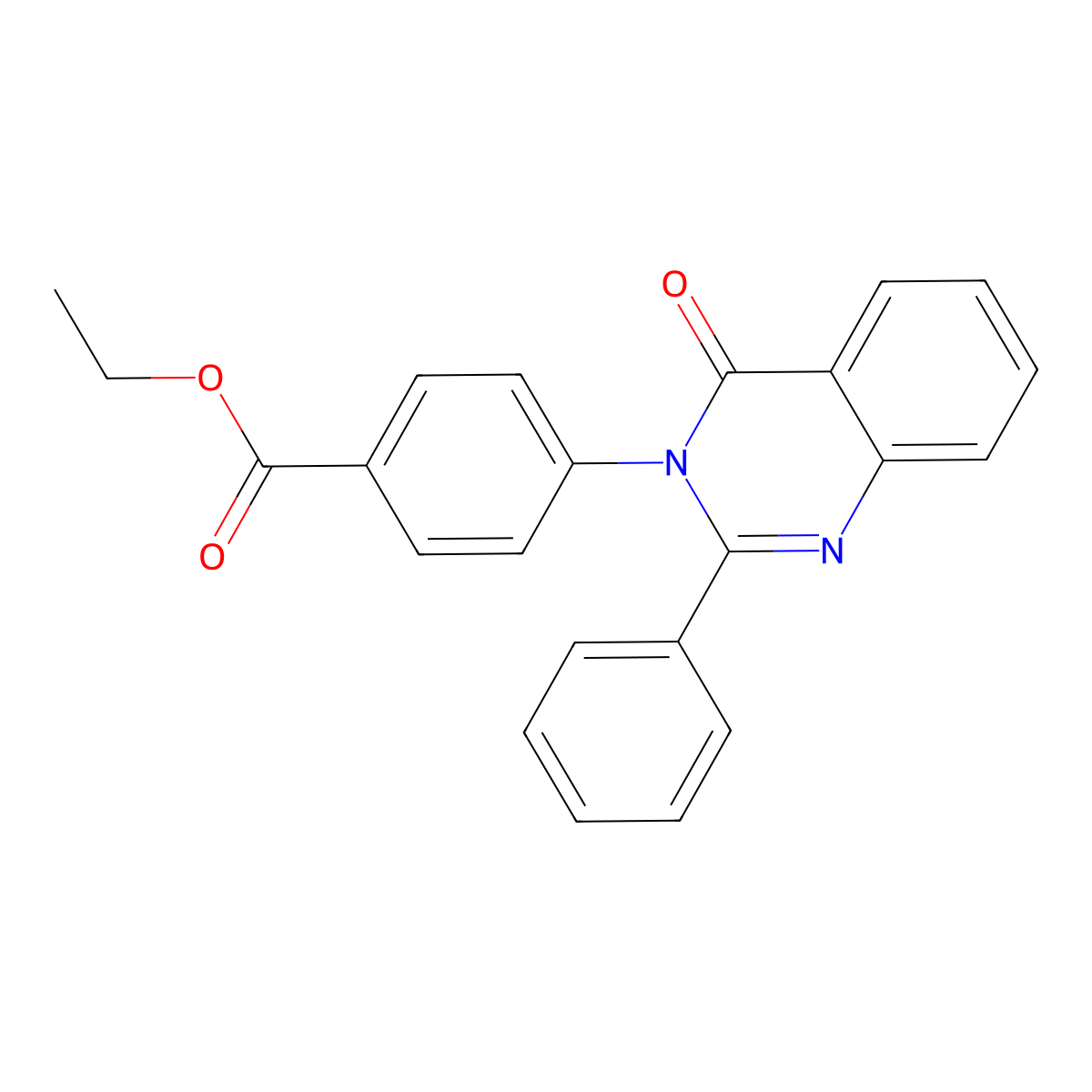 Ethyl 4-(4-oxo-2-phenylquinazolin-3-yl)benzoate molecular structure, CAS 342384-34-3