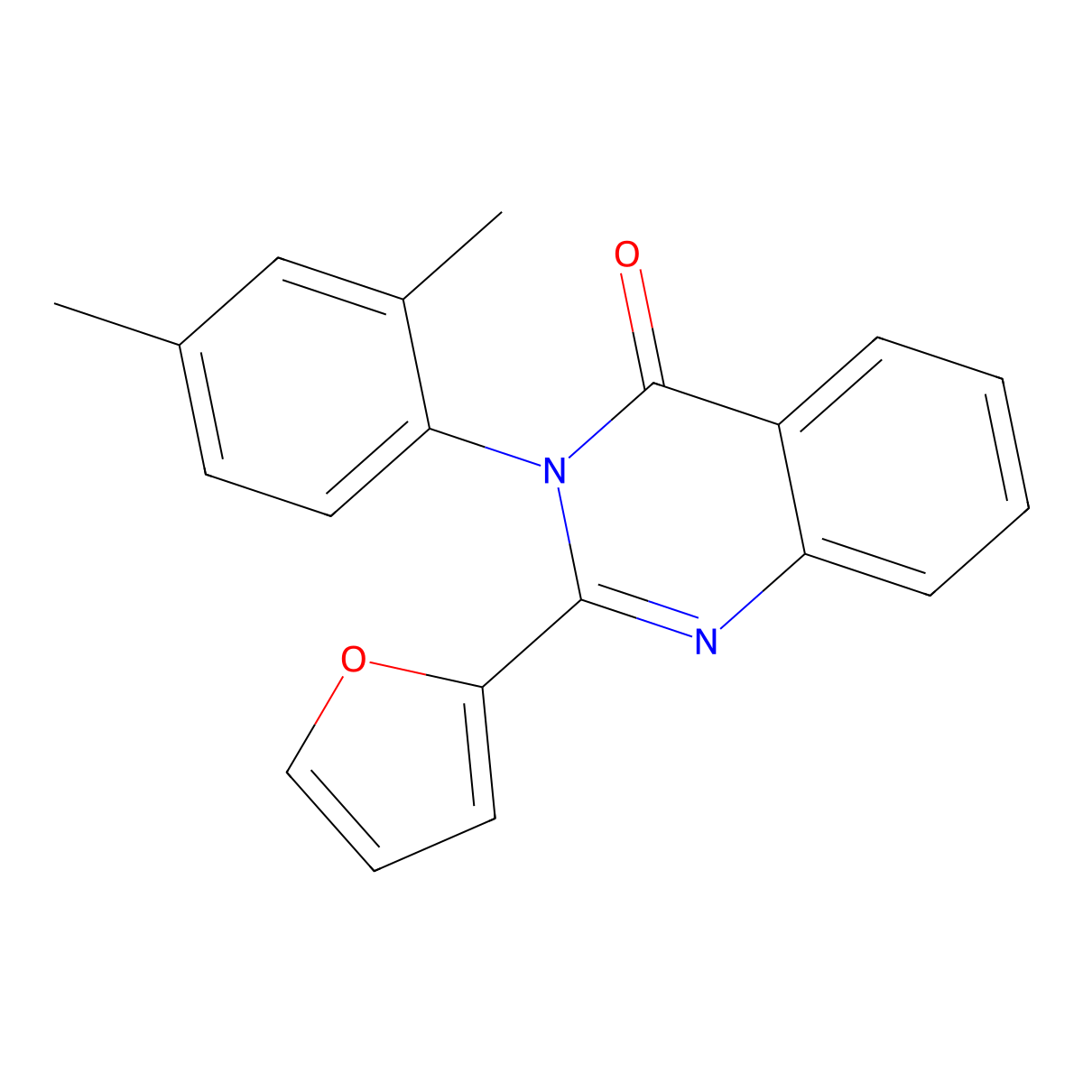 3-(2,4-Dimethylphenyl)-2-(furan-2-yl)quinazolin-4-one molecular structure, CAS 342384-37-6