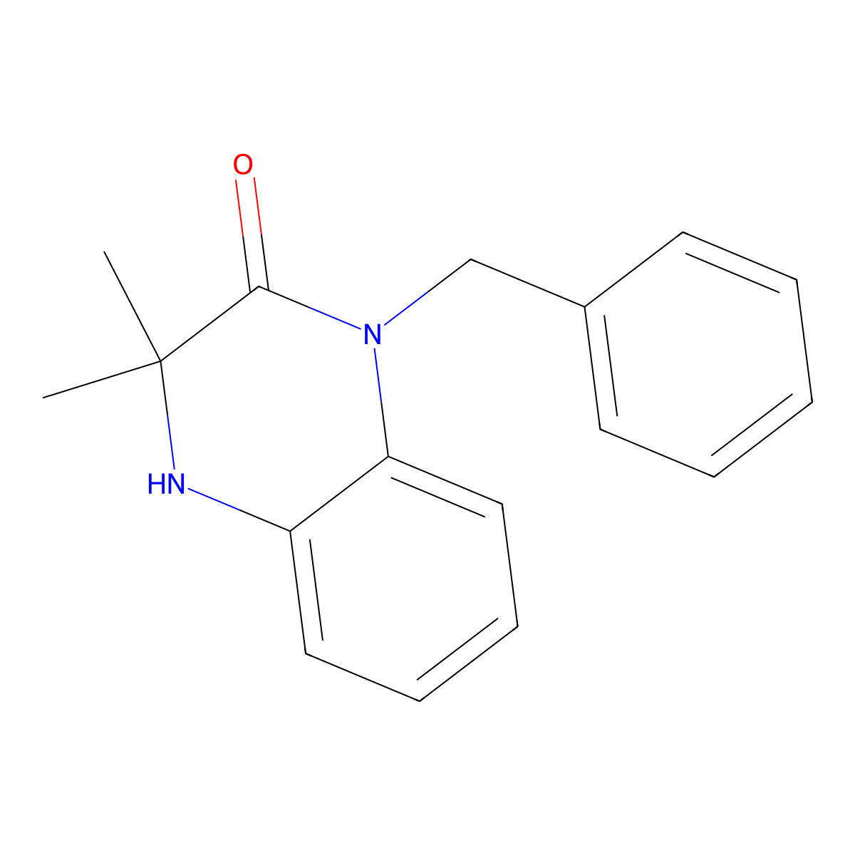 1-benzyl-3,3-dimethyl-4H-quinoxalin-2-one molecular structure, CAS 342385-01-7