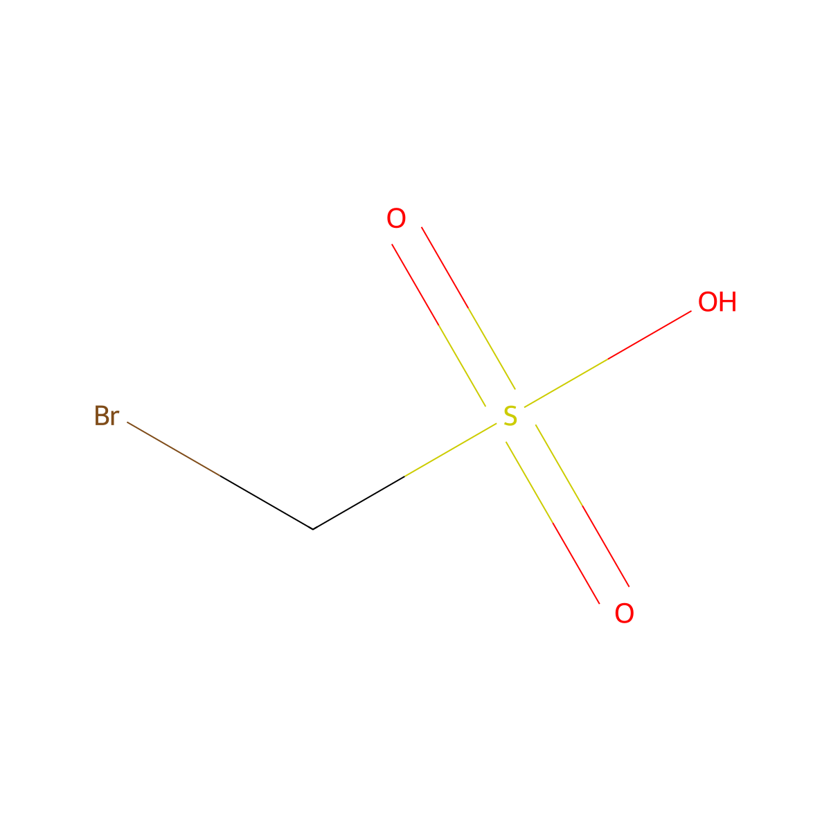 Bromomethanesulfonic acid molecular structure, CAS 34239-78-6