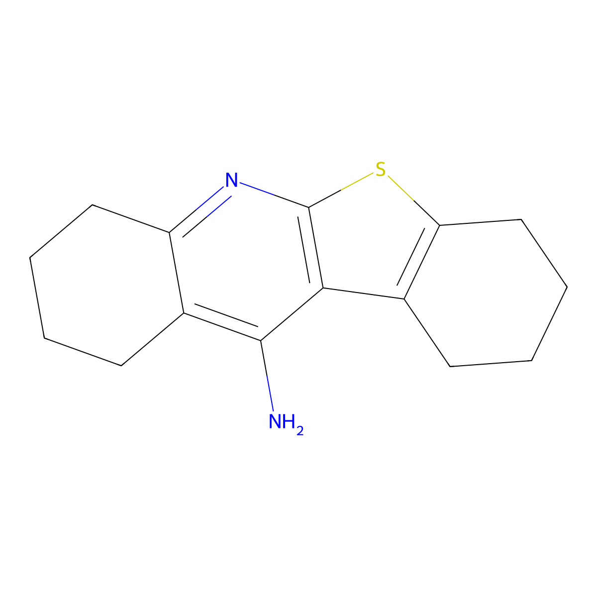 1,2,3,4,7,8,9,10-Octahydro[1]benzothieno[2,3-b]quinolin-11-amine molecular structure, CAS 342392-04-5