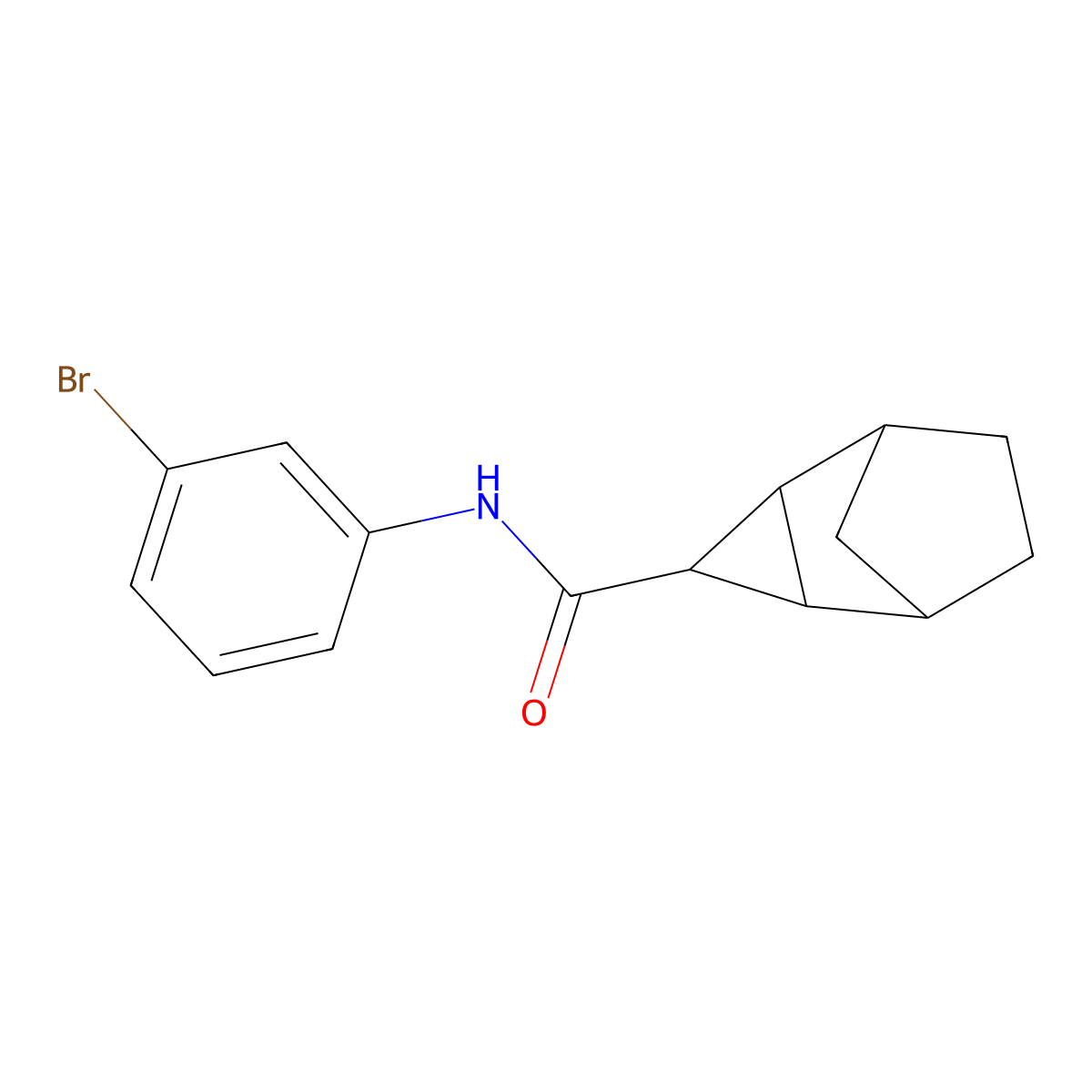 N-(3-bromophenyl)tricyclo[3.2.1.0~2,4~]octane-3-carboxamide molecular structure, CAS 342394-52-9