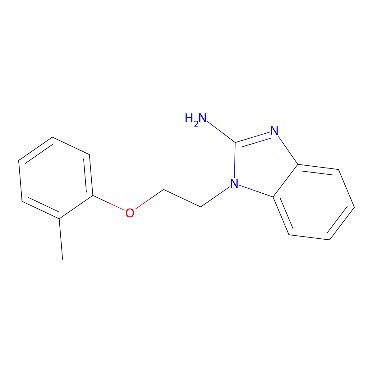1-(2-(o-Tolyloxy)ethyl)-1H-benzo[d]imidazol-2-amine molecular structure, CAS 342398-08-7