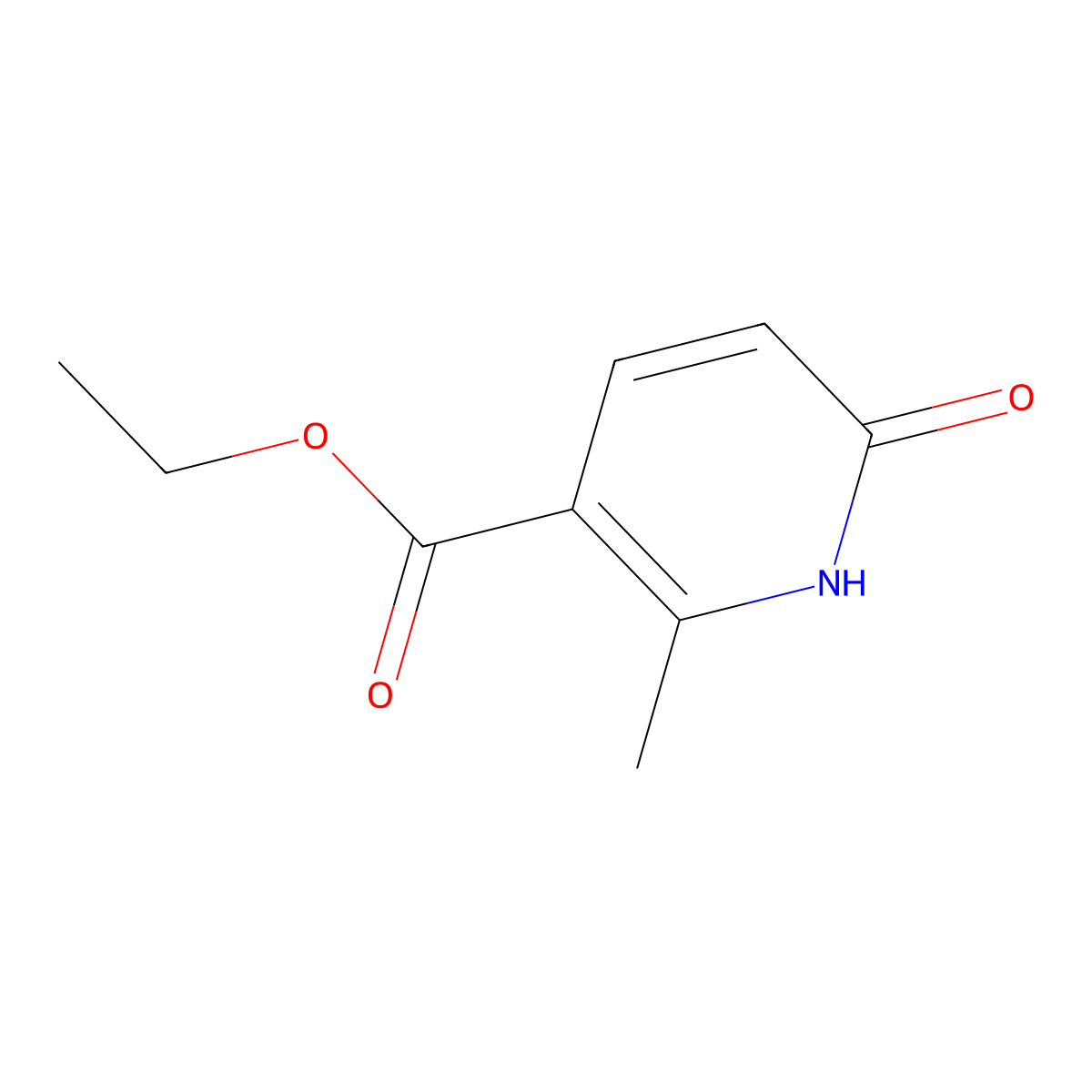 Ethyl 2-methyl-6-oxo-1,6-dihydropyridine-3-carboxylate molecular structure, CAS 3424-43-9