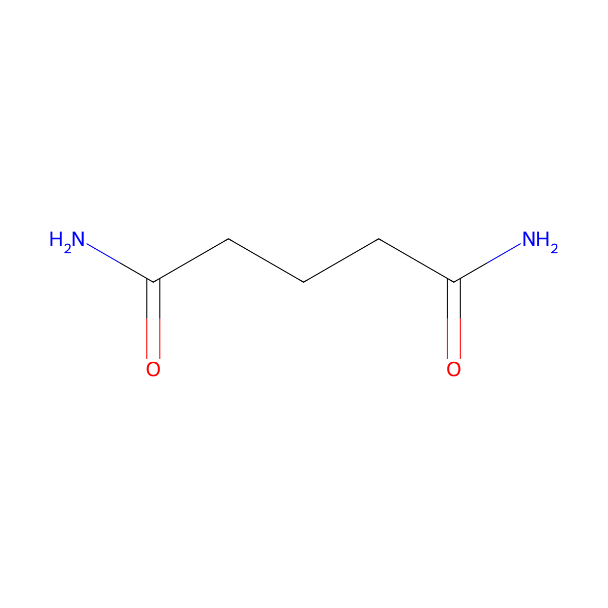 Pentanediamide molecular structure, CAS 3424-60-0