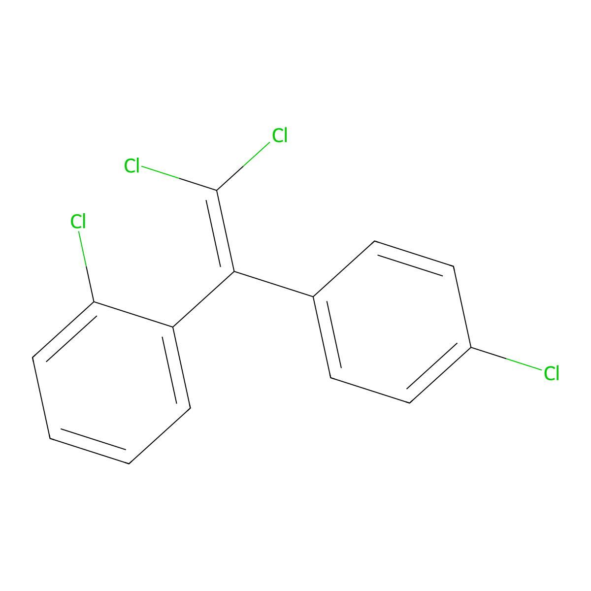 O,P'-Dde molecular structure, CAS 3424-82-6