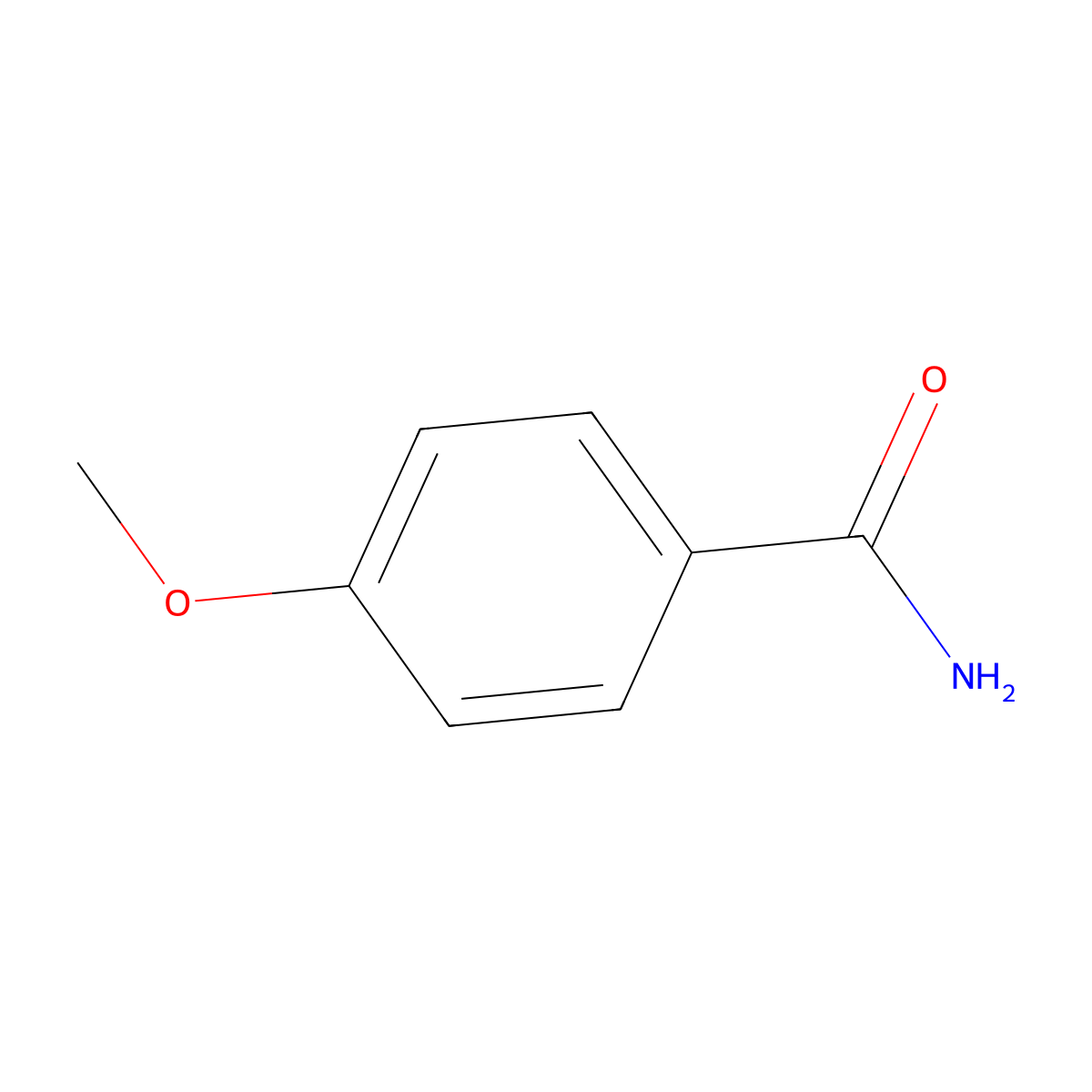 4-Methoxybenzamide molecular structure, CAS 3424-93-9
