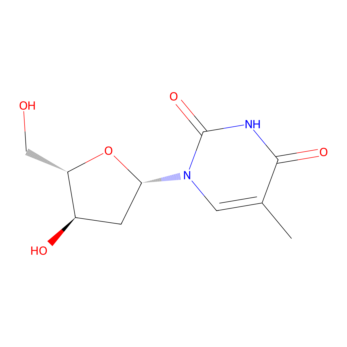 Telbivudine molecular structure, CAS 3424-98-4