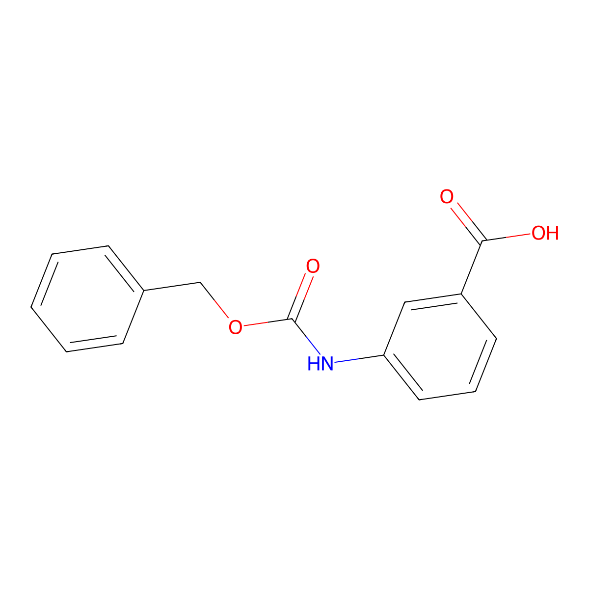 3-(Benzyloxycarbonylamino)benzoic acid molecular structure, CAS 34240-09-0