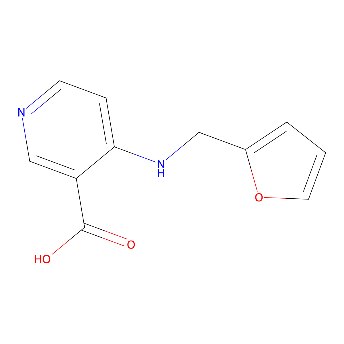 4-{[(Furan-2-yl)methyl]amino}pyridine-3-carboxylic acid molecular structure, CAS 34240-60-3