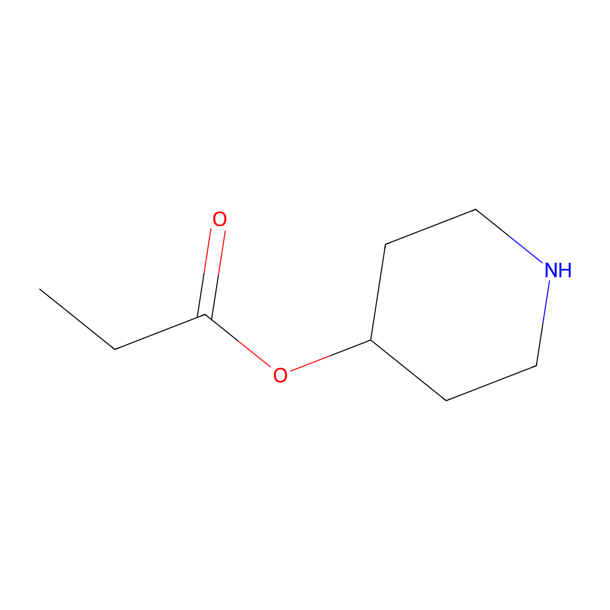 4-Propionyloxypiperidine molecular structure, CAS 342402-45-3