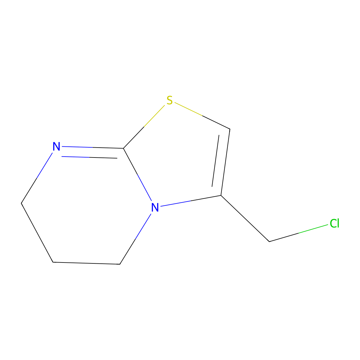 3-(chloromethyl)-6,7-dihydro-5H-[1,3]thiazolo[3,2-a]pyrimidine molecular structure, CAS 342402-80-6