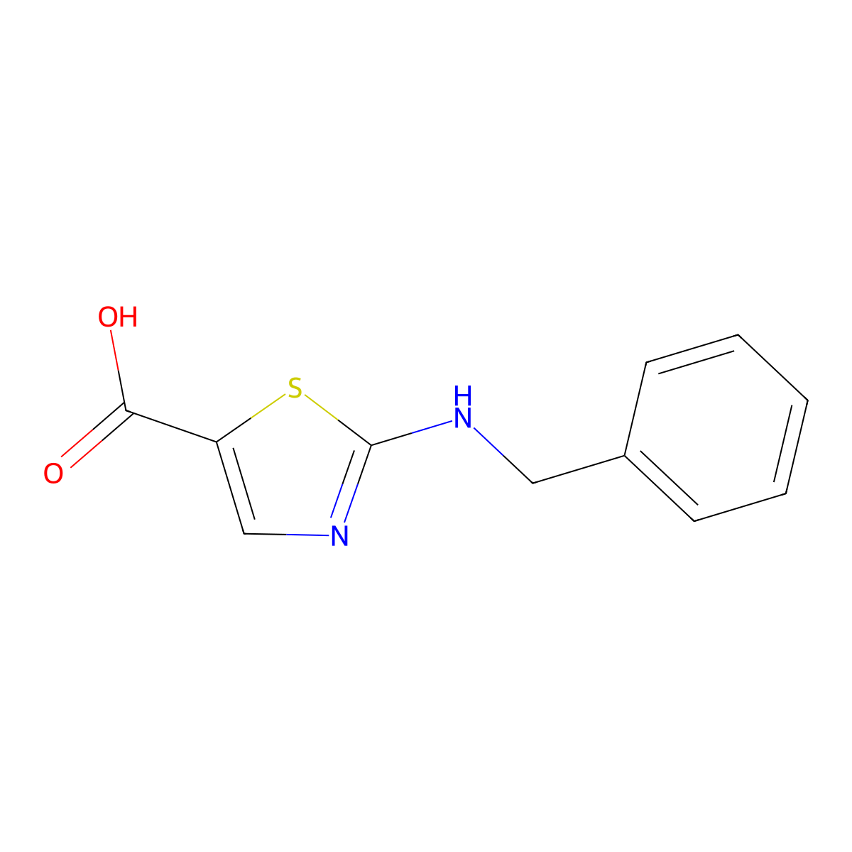2-(Benzylamino)-1,3-thiazole-5-carboxylic acid molecular structure, CAS 342405-23-6