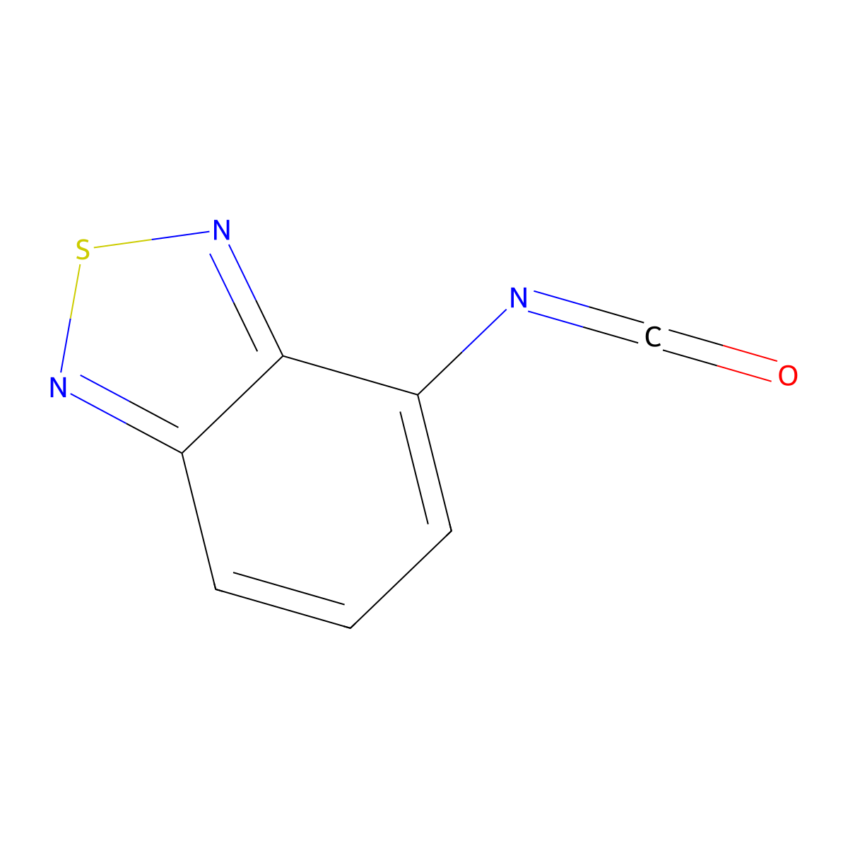 4-Isocyanato-2,1,3-benzothiadiazole molecular structure, CAS 342411-14-7