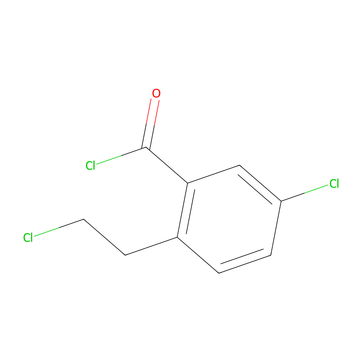 5-Chloro-2-(2-chloroethyl)benzoyl Chloride molecular structure, CAS 342411-80-7