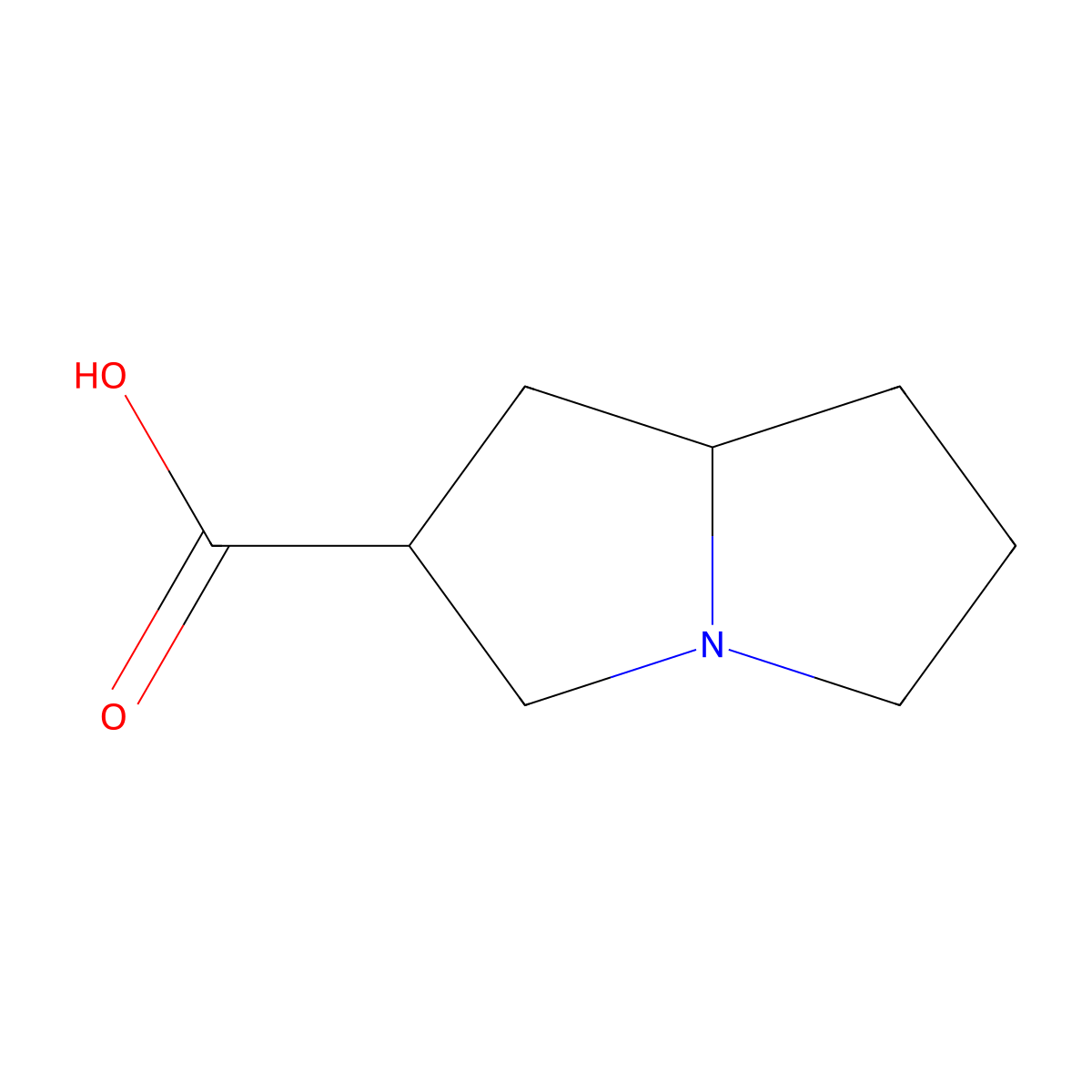 hexahydro-1H-pyrrolizine-2-carboxylic acid molecular structure, CAS 342411-93-2