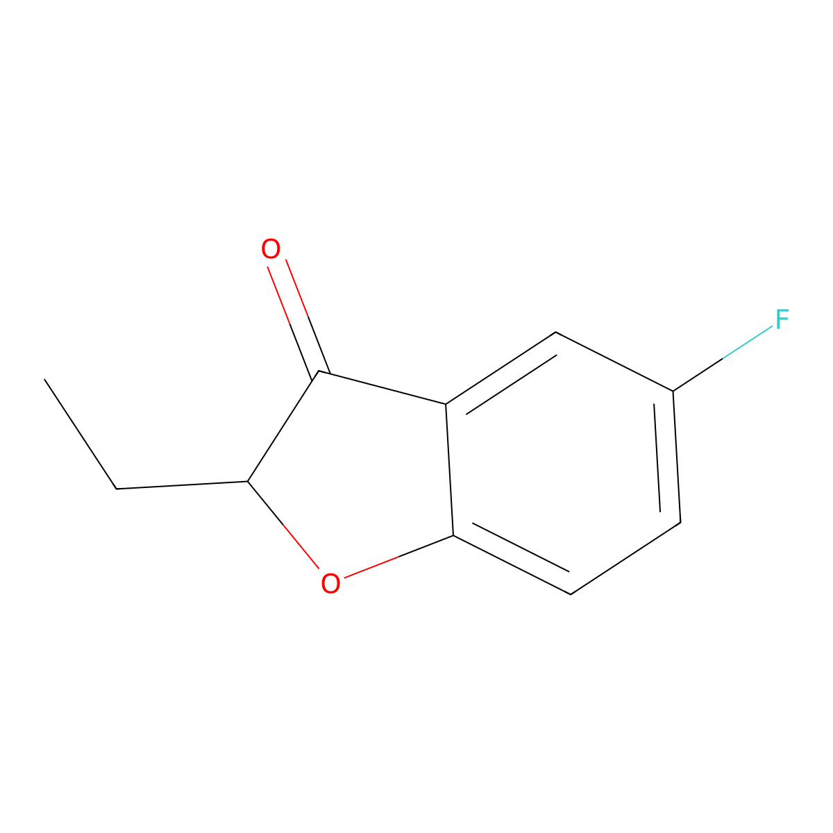 2-Ethyl-5-fluoro-2,3-dihydro-1-benzofuran-3-one molecular structure, CAS 342412-26-4