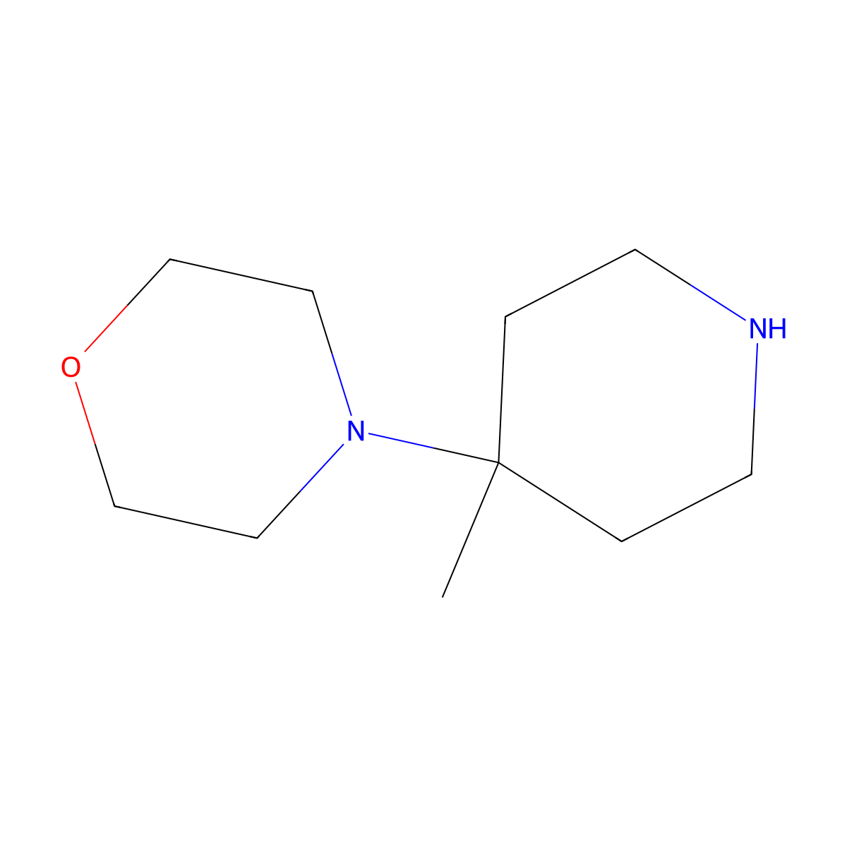 4-(4-Methylpiperidin-4-yl)morpholine molecular structure, CAS 342412-40-2