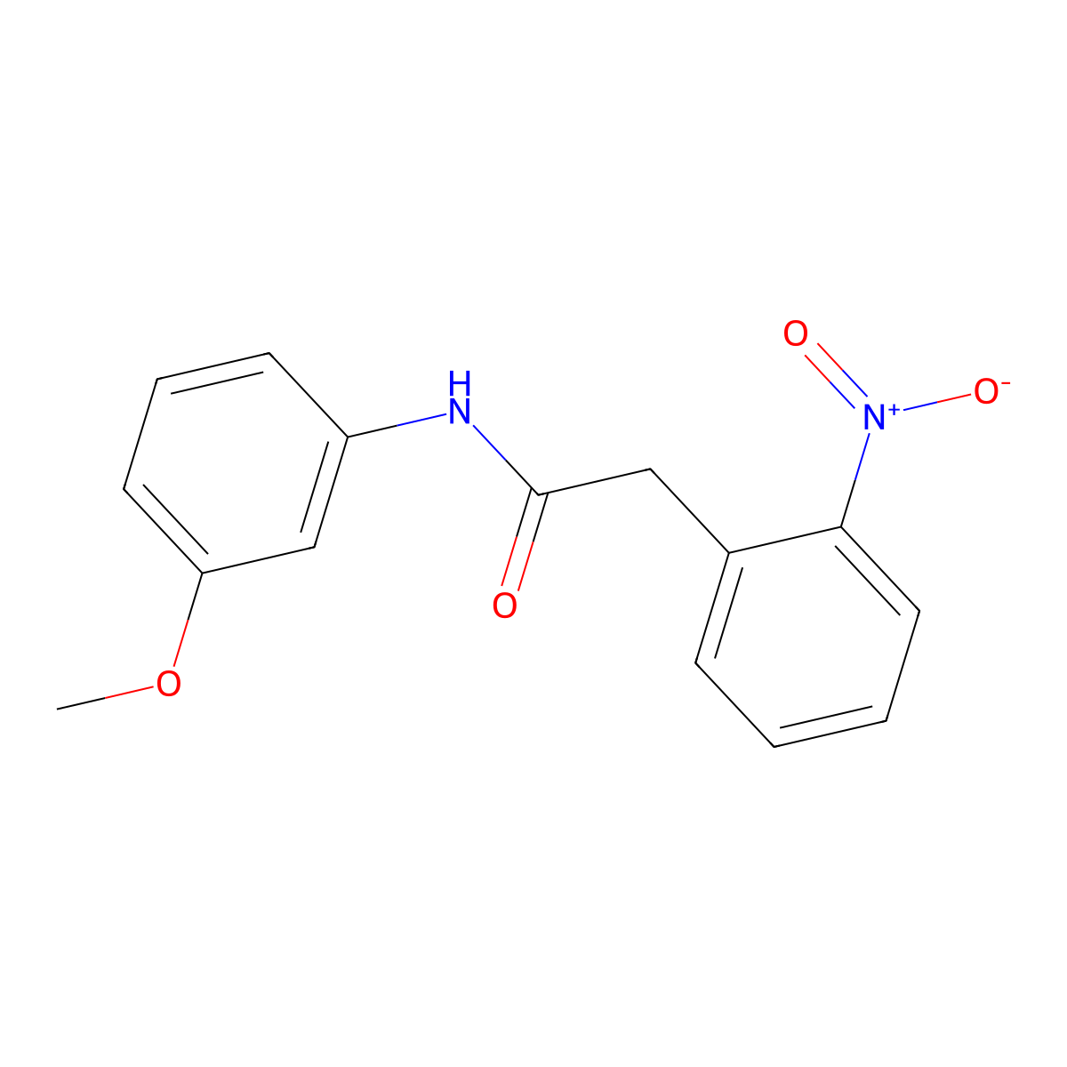 N-(3-methoxyphenyl)-2-(2-nitrophenyl)acetamide molecular structure, CAS 342414-79-3
