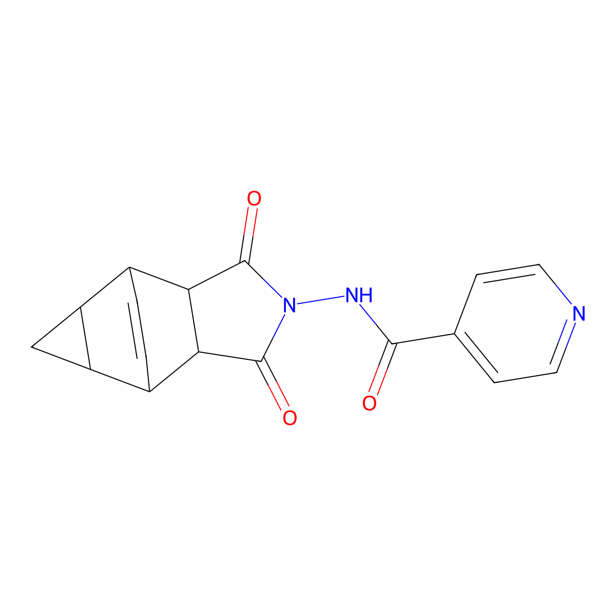 N-(1,3-dioxooctahydro-4,6-ethenocyclopropa[f]isoindol-2(1H)-yl)pyridine-4-carboxamide molecular structure, CAS 342417-34-9