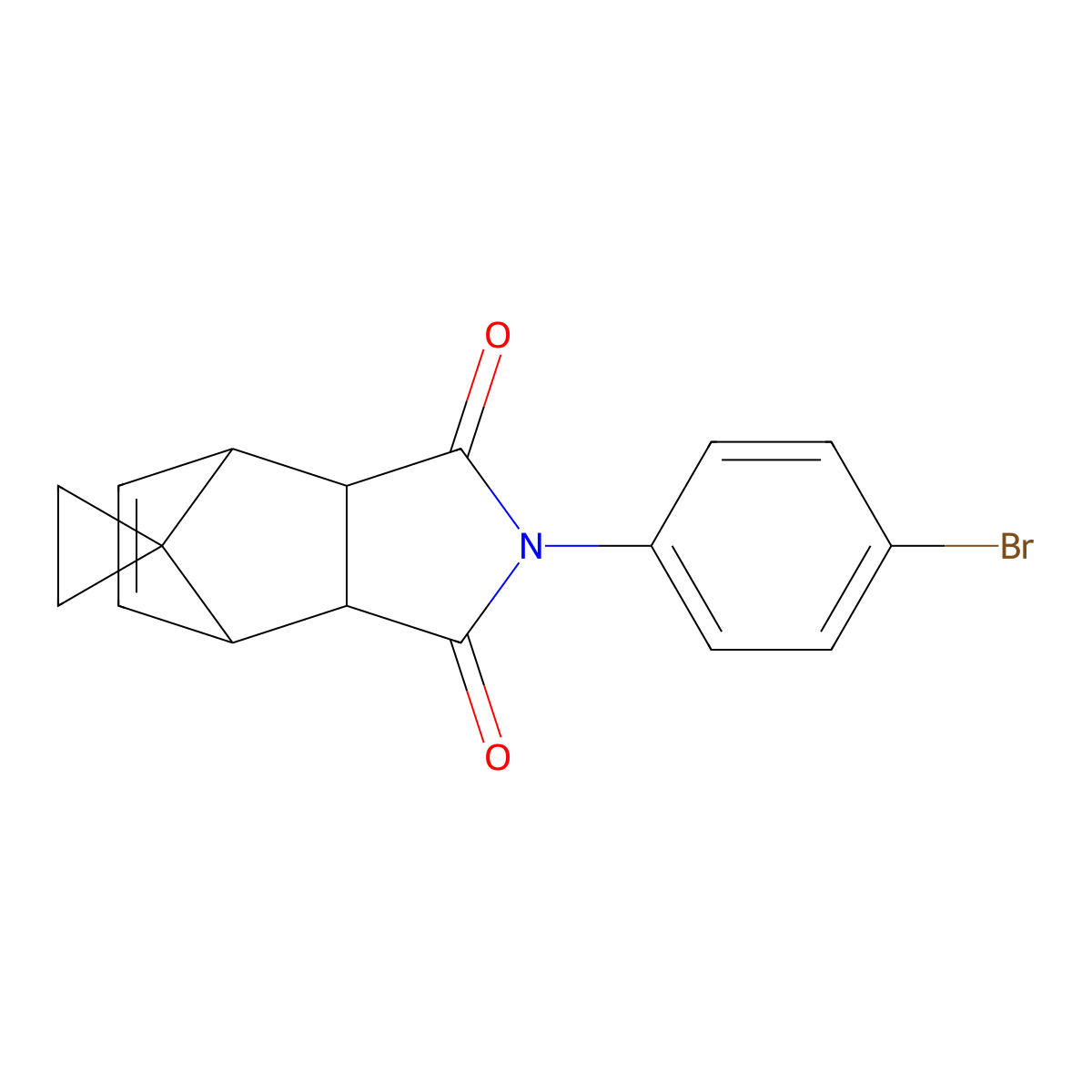 2-(4-bromophenyl)-3a,4,7,7a-tetrahydro-1H-spiro[4,7-methanoisoindole-8,1'-cyclopropane]-1,3(2H)-dione molecular structure, CAS 342417-55-4