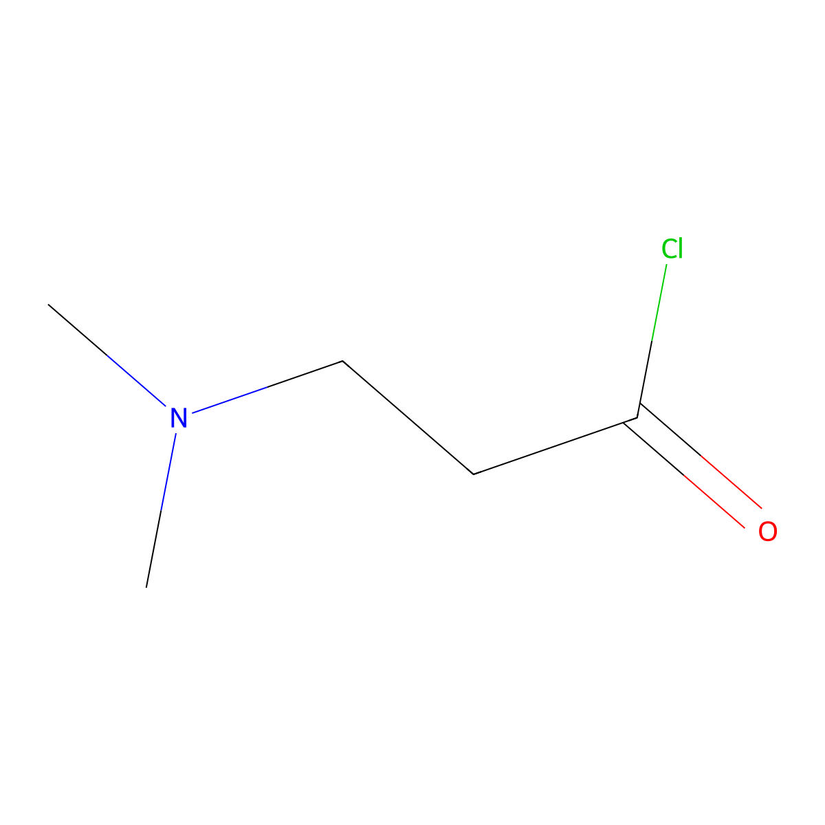 3-(Dimethylamino)propanoyl chloride molecular structure, CAS 342421-06-1