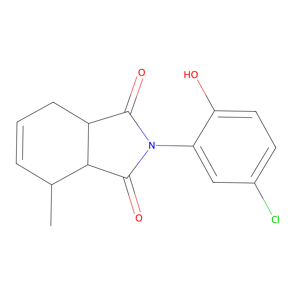 2-(5-chloro-2-hydroxyphenyl)-4-methyl-3a,4,7,7a-tetrahydro-1H-isoindole-1,3(2H)-dione molecular structure, CAS 342422-08-6
