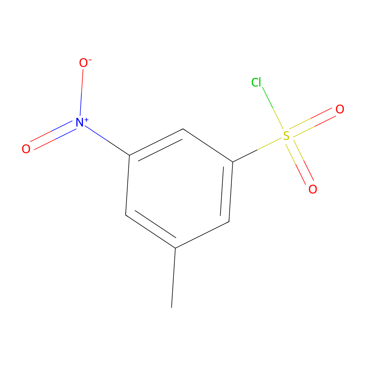 3-Methyl-5-nitrobenzene-1-sulfonyl chloride molecular structure, CAS 342422-23-5