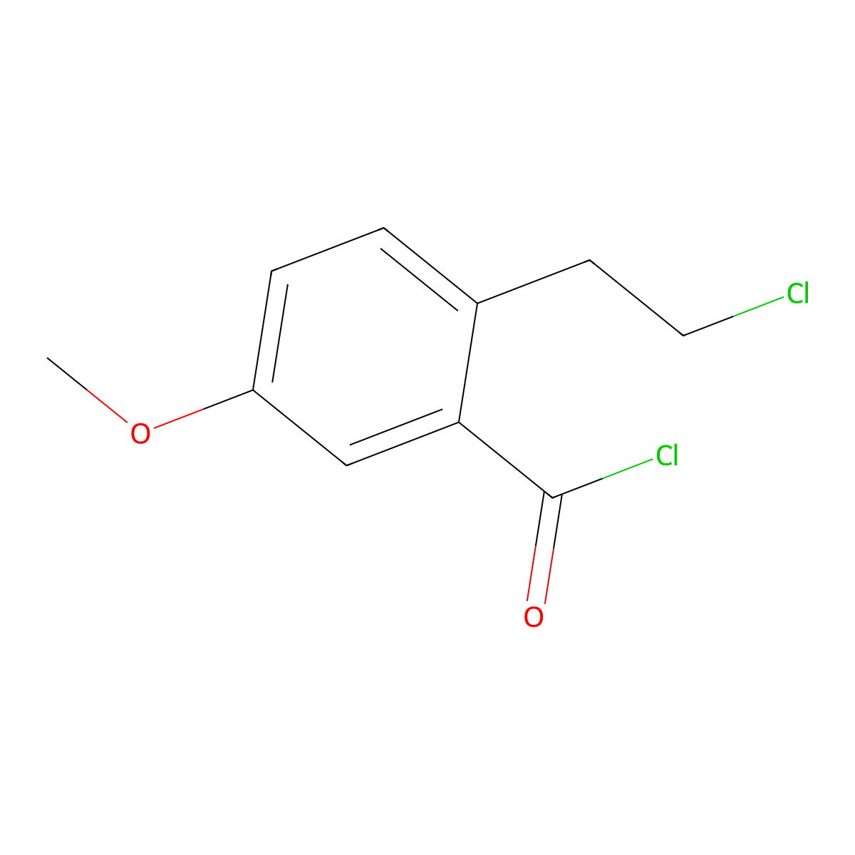 2-(2-Chloroethyl)-5-methoxybenzoyl Chloride molecular structure, CAS 342422-24-6