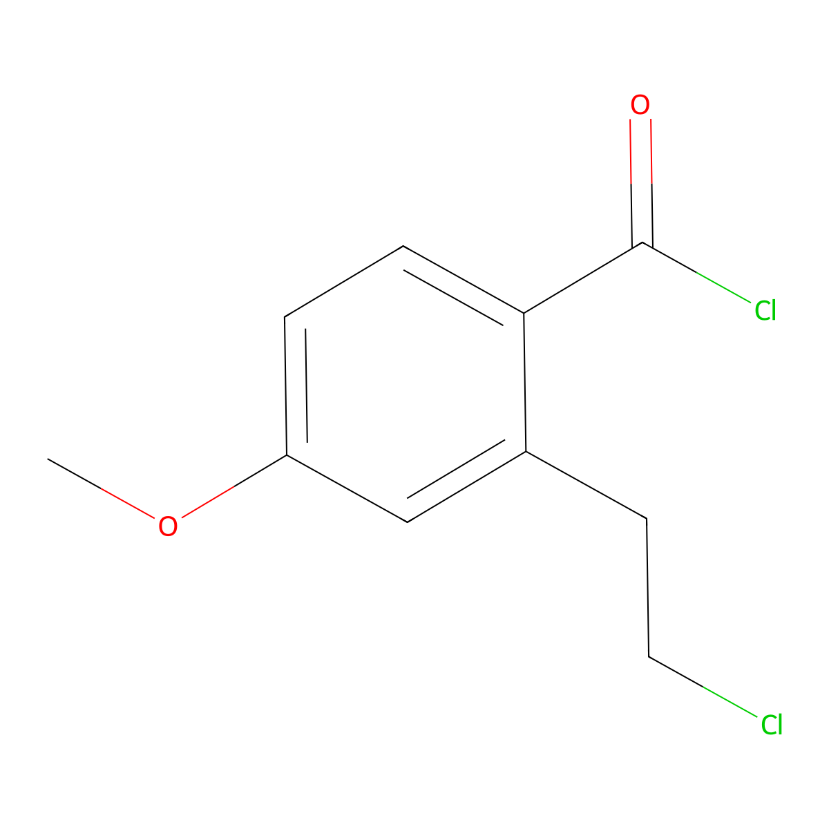 2-(2-Chloroethyl)-4-methoxybenzoyl chloride molecular structure, CAS 342422-40-6