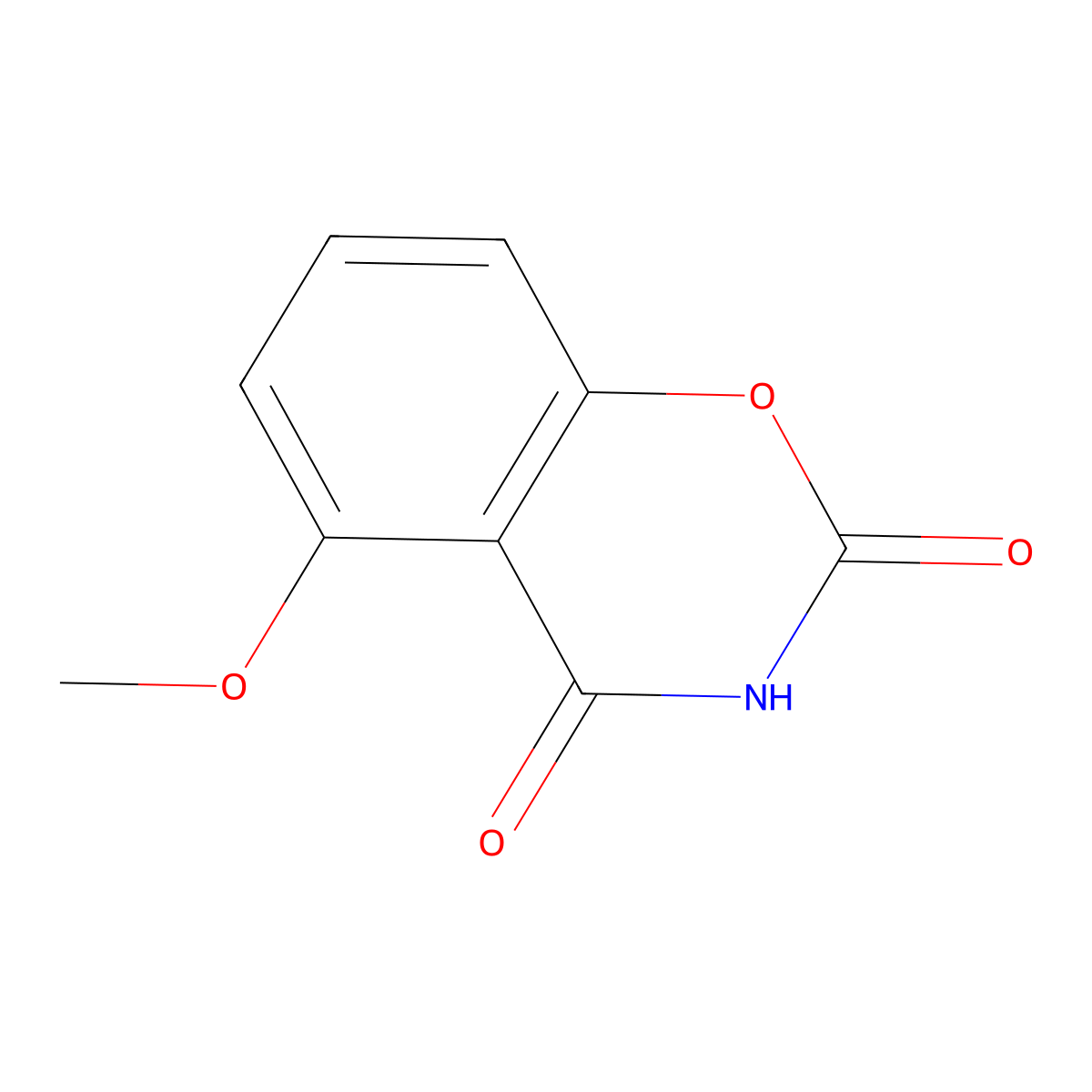 5-Methoxy-3,4-dihydro-2H-1,3-benzoxazine-2,4-dione molecular structure, CAS 342422-51-9