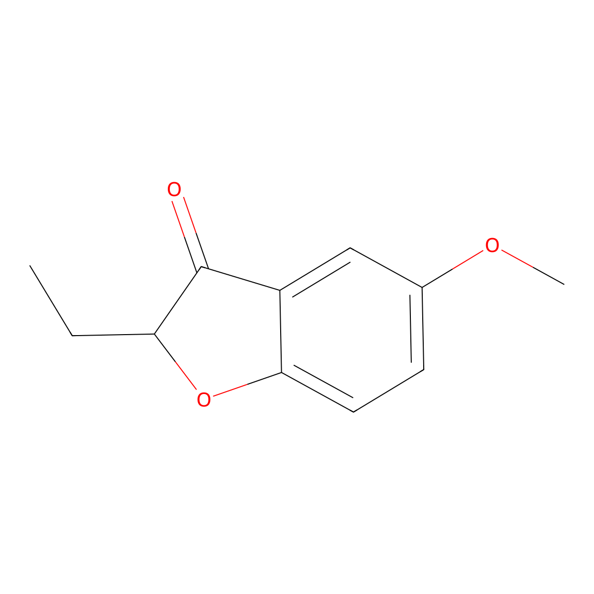 2-Ethyl-5-methoxy-2,3-dihydro-1-benzofuran-3-one molecular structure, CAS 342422-79-1