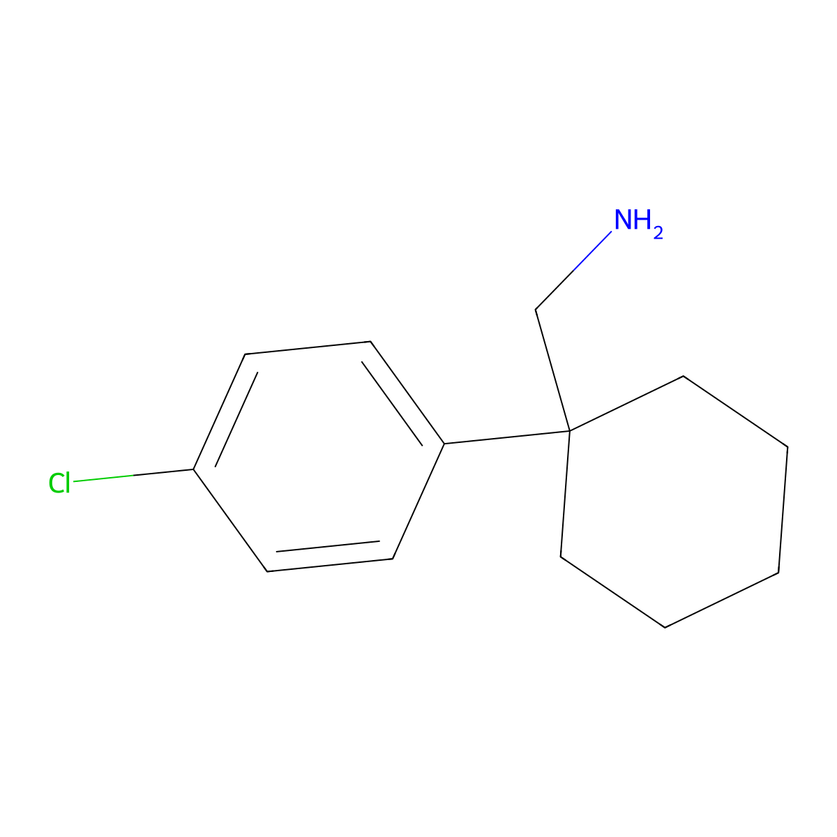 [1-(4-Chlorophenyl)cyclohexyl]methanamine molecular structure, CAS 342425-45-0