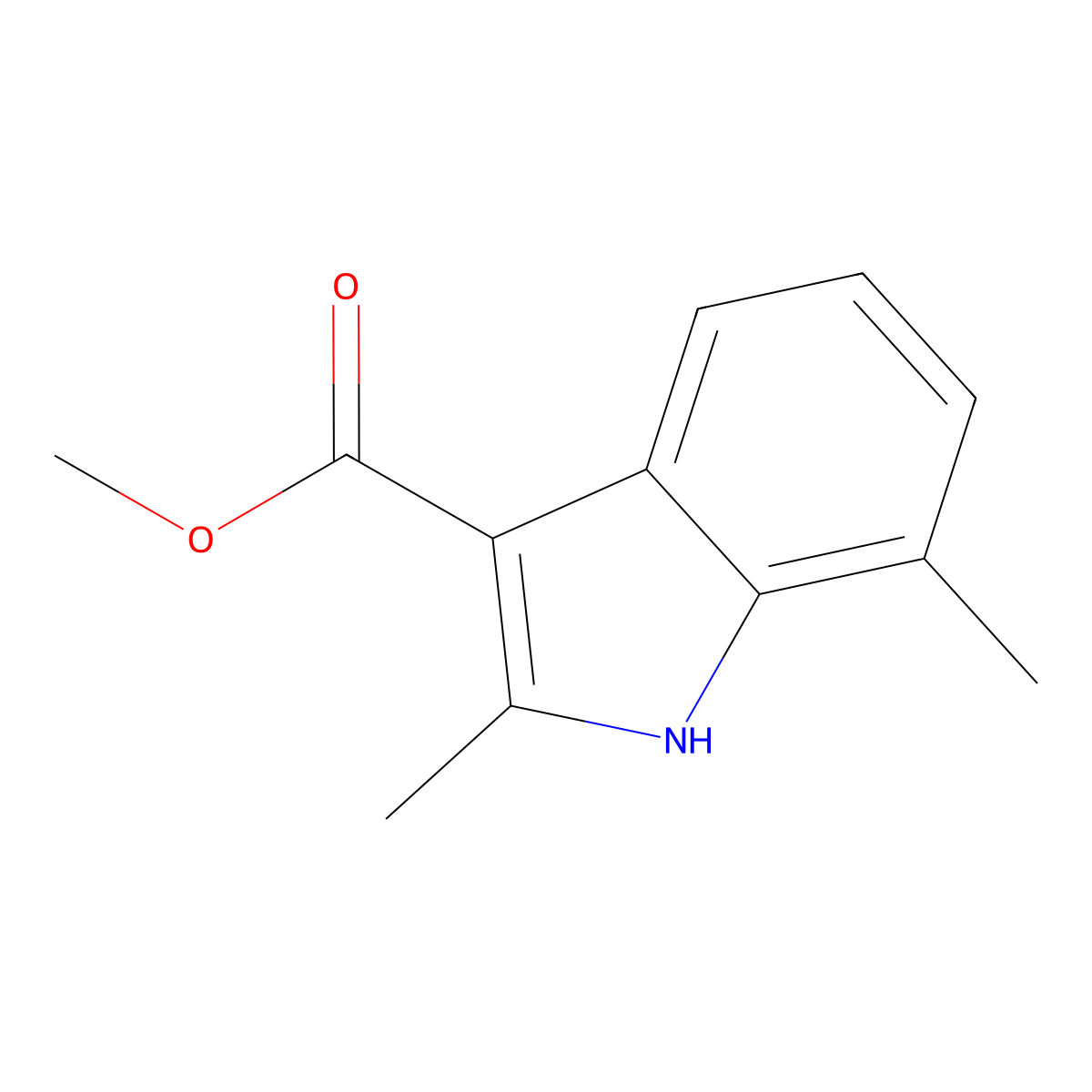 Methyl 2,7-dimethyl-1h-indole-3-carboxylate molecular structure, CAS 342425-54-1