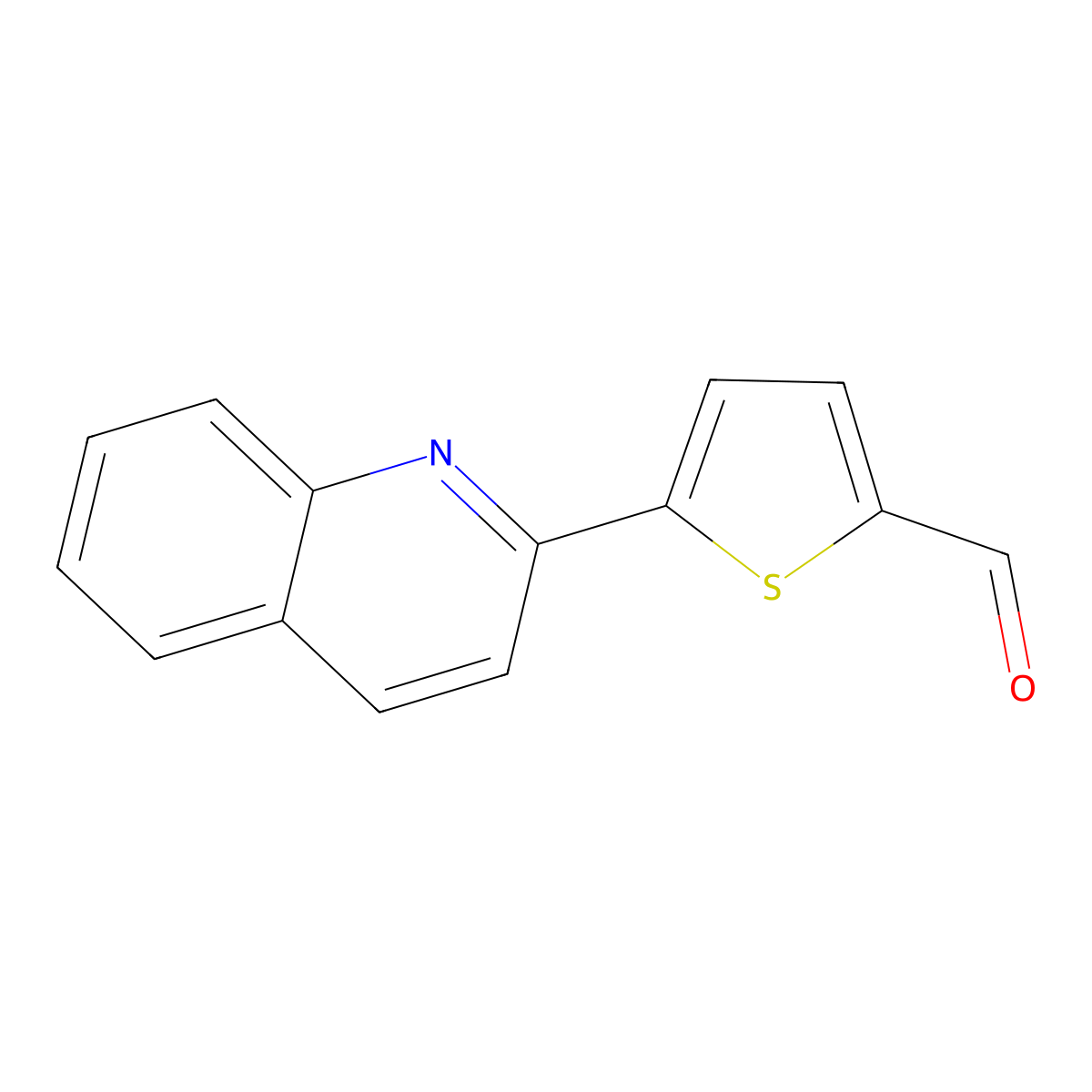 5-Quinolin-2-ylthiophene-2-carbaldehyde molecular structure, CAS 34243-37-3