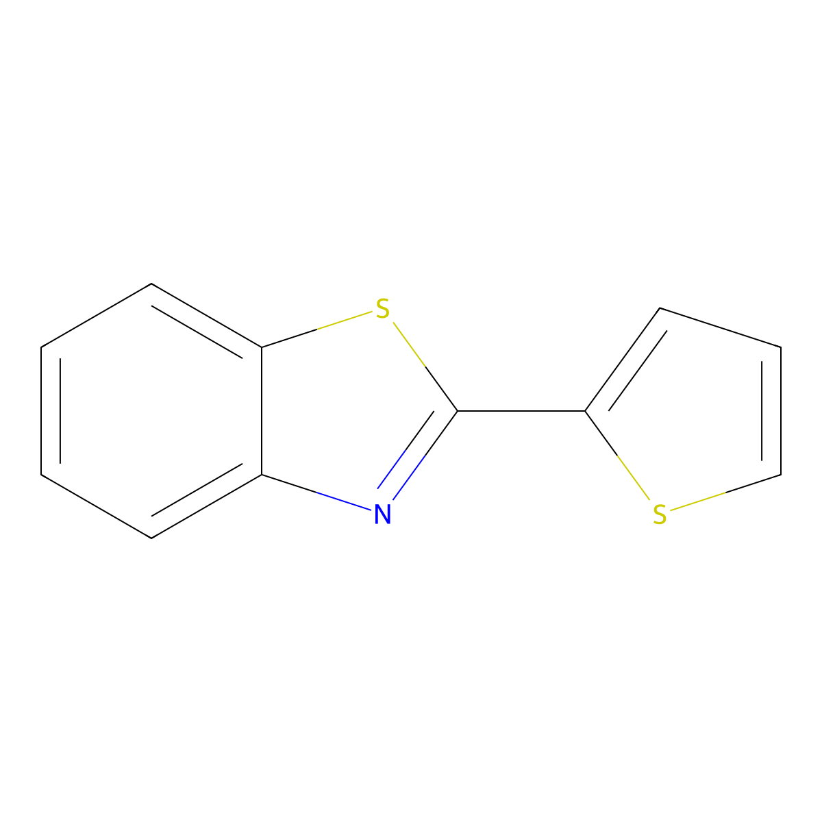 2-(2-Thienyl)benzothiazole molecular structure, CAS 34243-38-4