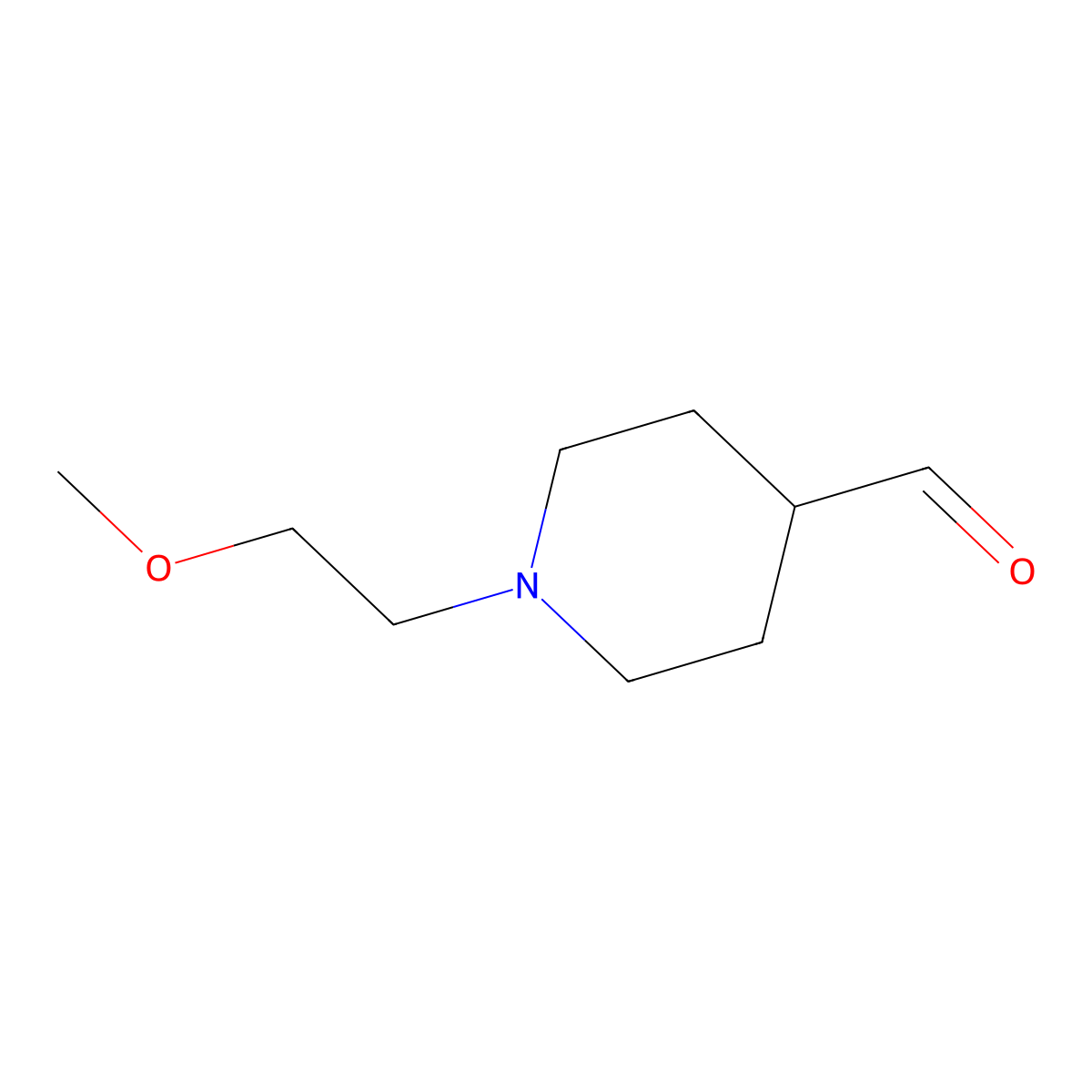 1-(2-Methoxyethyl)piperidine-4-carbaldehyde molecular structure, CAS 342435-23-8