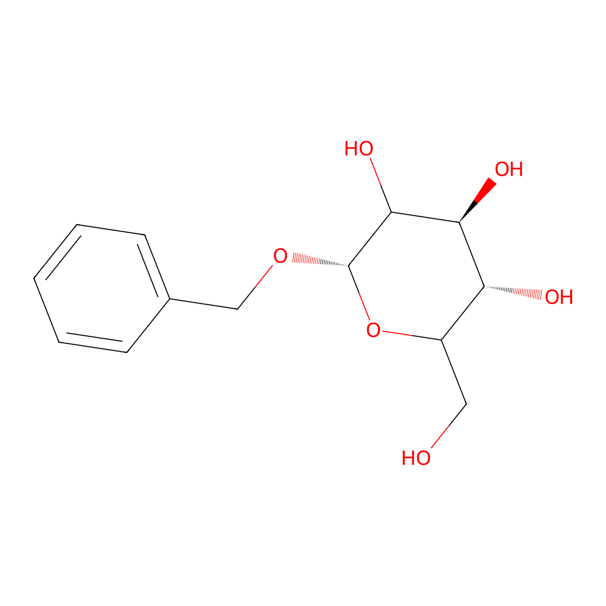 Benzyl D-Glucopyranoside molecular structure, CAS 34246-23-6