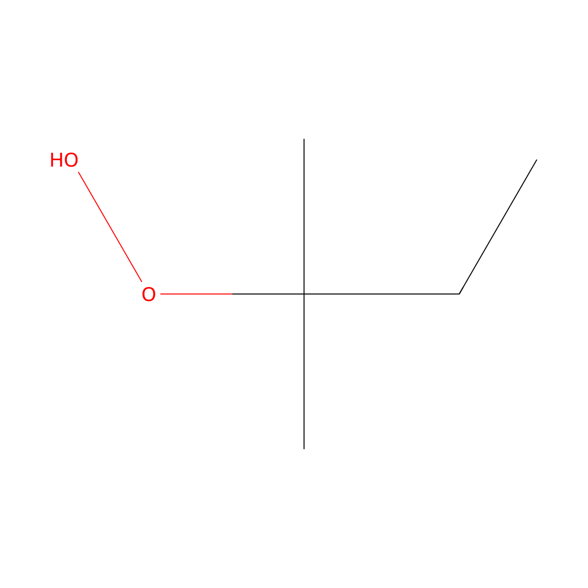 tert-Amyl hydroperoxide molecular structure, CAS 3425-61-4