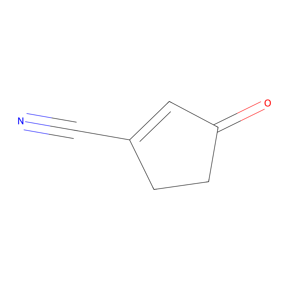 3-Oxocyclopent-1-ene-1-carbonitrile molecular structure, CAS 34250-16-3