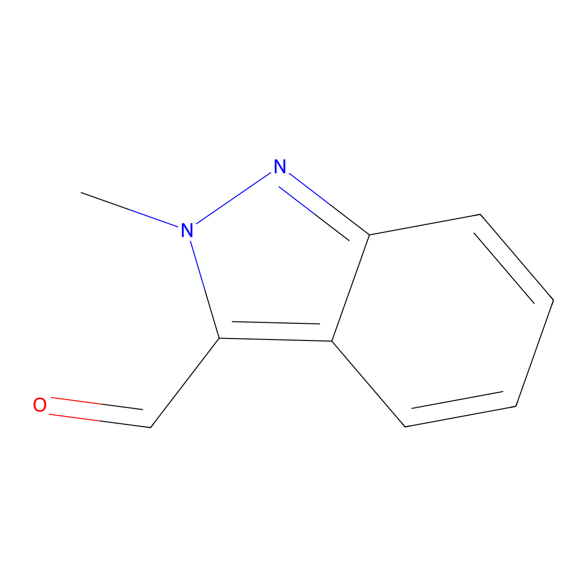2-methyl-2H-indazole-3-carbaldehyde molecular structure, CAS 34252-54-5