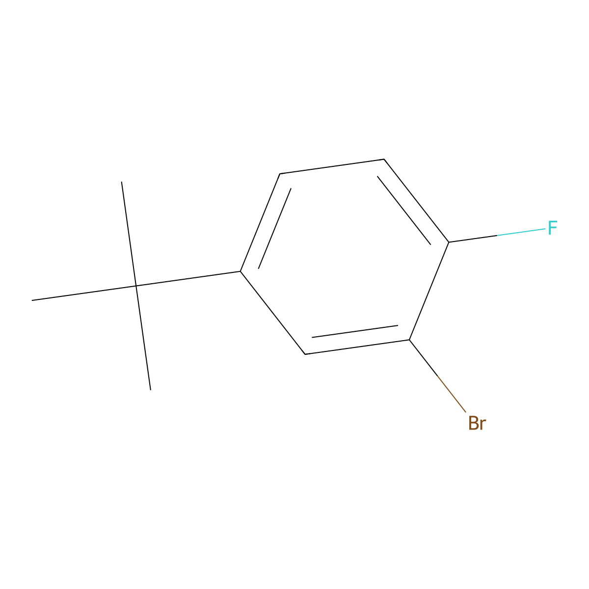 2-Bromo-4-t-butyl-1-fluorobenzene molecular structure, CAS 34252-94-3