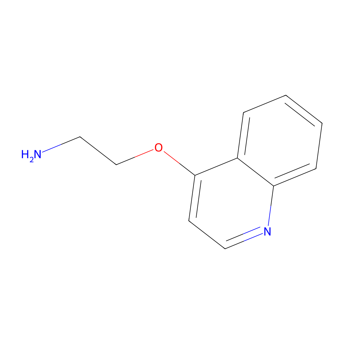 2-(Quinolin-4-yloxy)ethan-1-amine molecular structure, CAS 34256-23-0