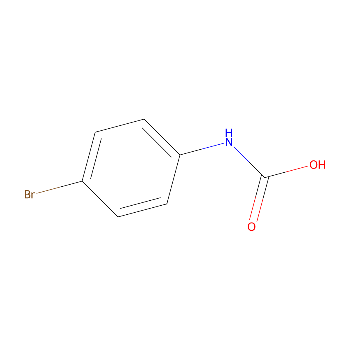 (4-Bromophenyl)carbamic acid molecular structure, CAS 34256-78-5