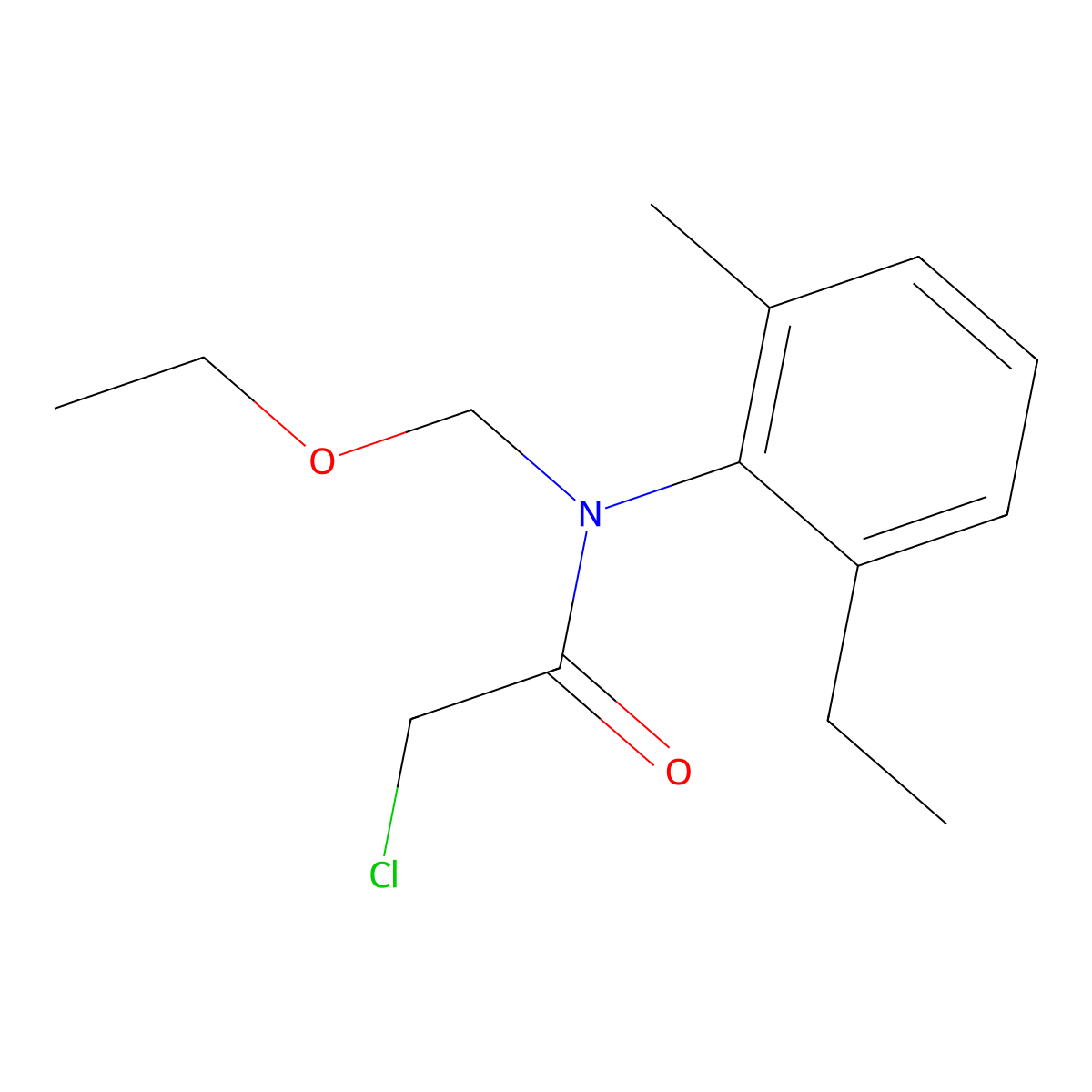 Acetochlor molecular structure, CAS 34256-82-1
