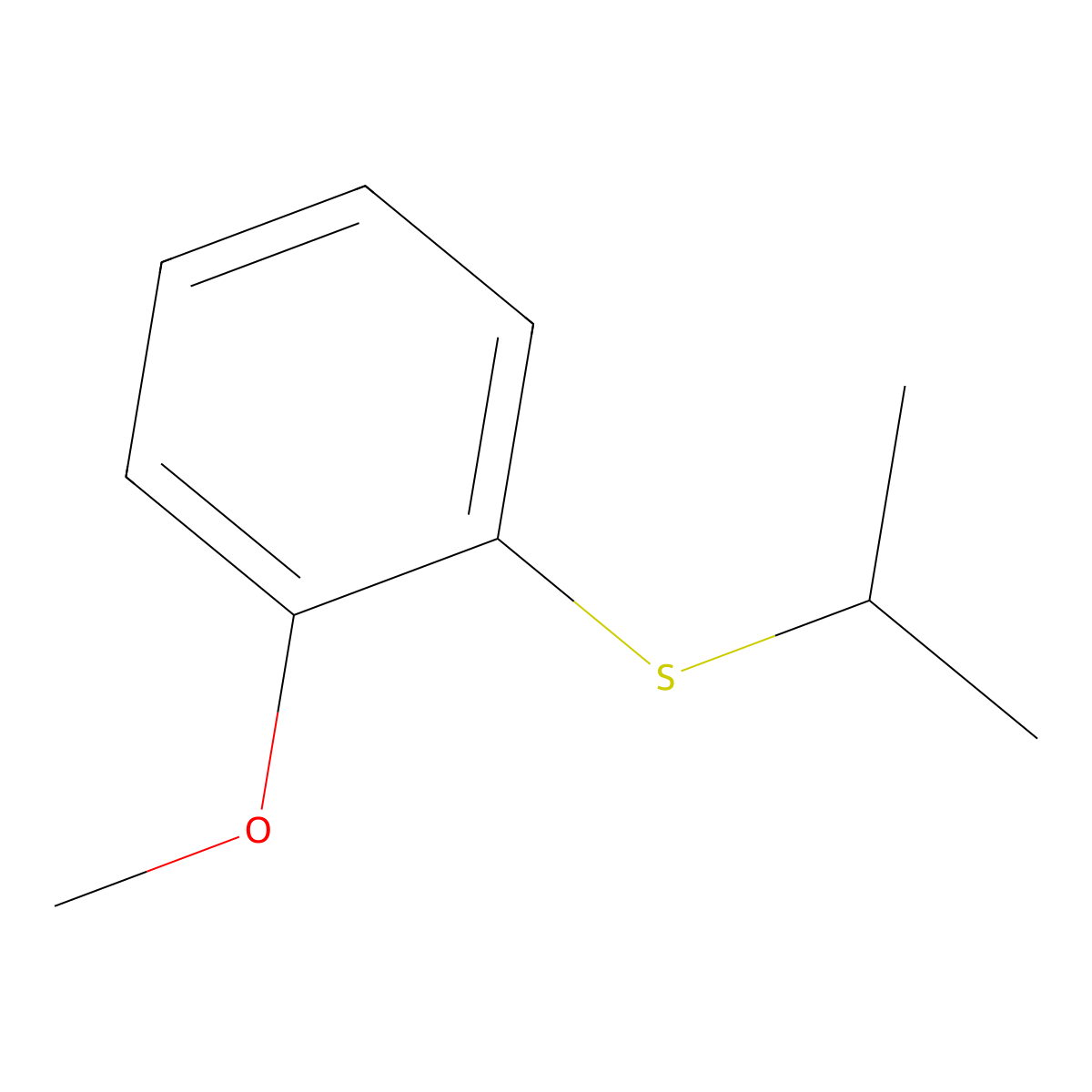1-Methoxy-2-[(1-methylethyl)thio]benzene molecular structure, CAS 34257-57-3